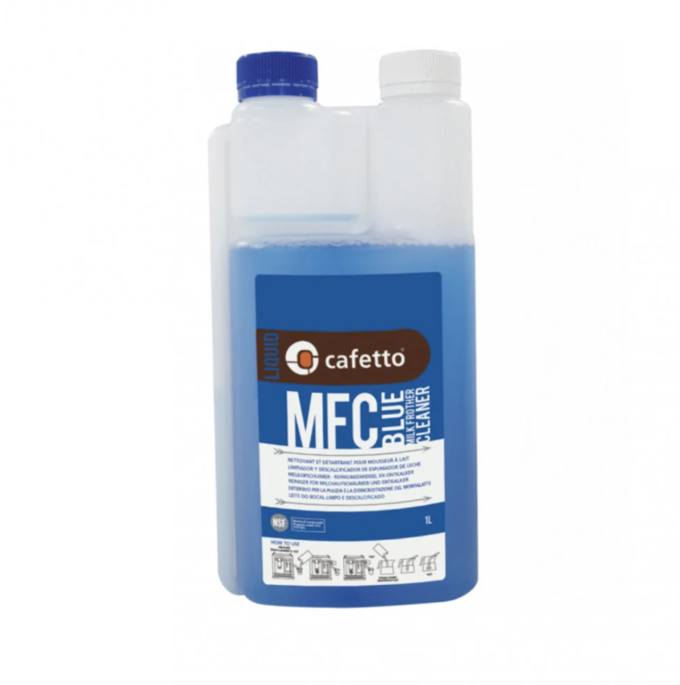سائل ازرق تنظيف مكينة اسبريسو كافيتو 1 لتر | Cafetto MFC Blue Bottle Milk Frother Cleaner 1L