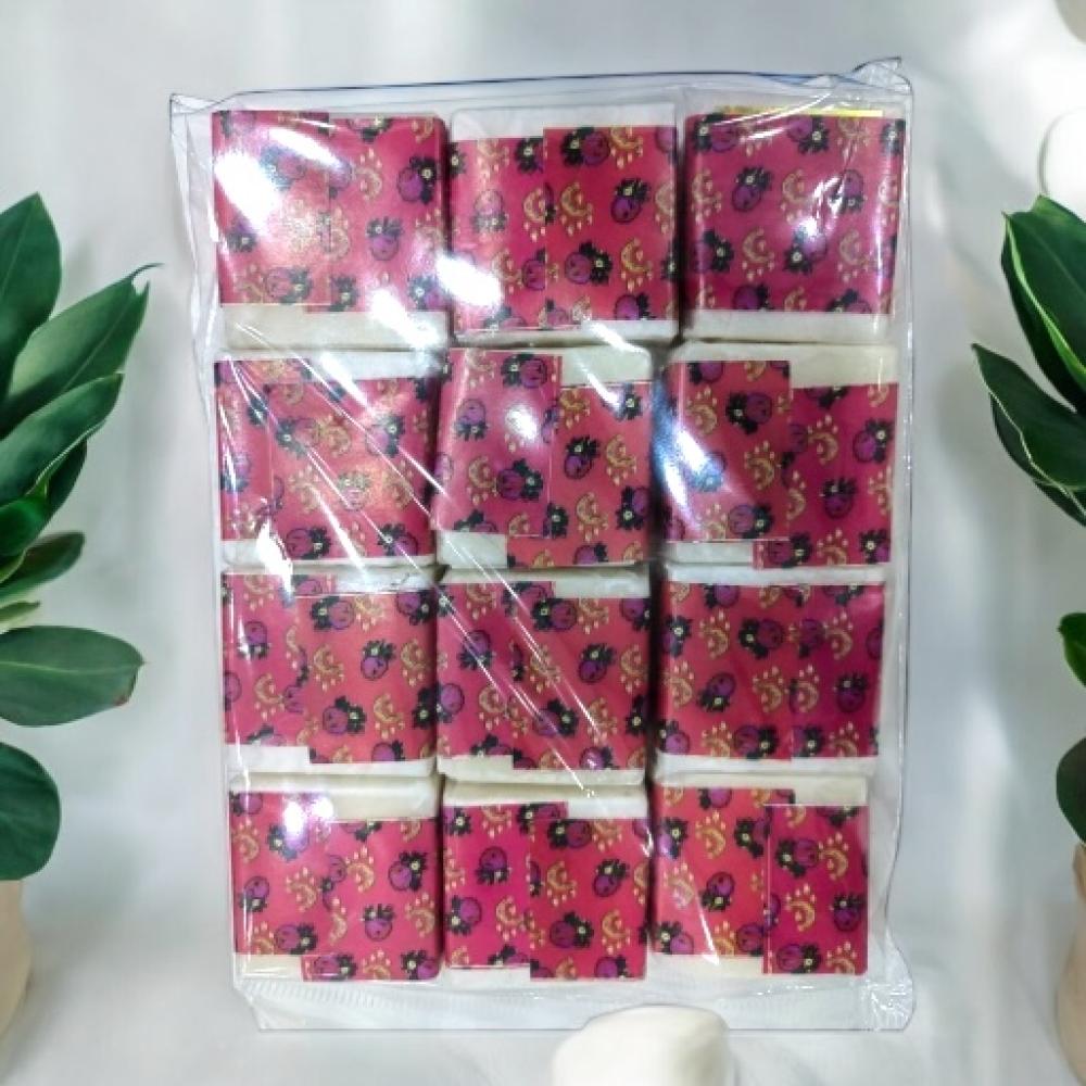 مجموعة (12) من مكعبات المسك الفاخرة بملصقات باللون الاحمر