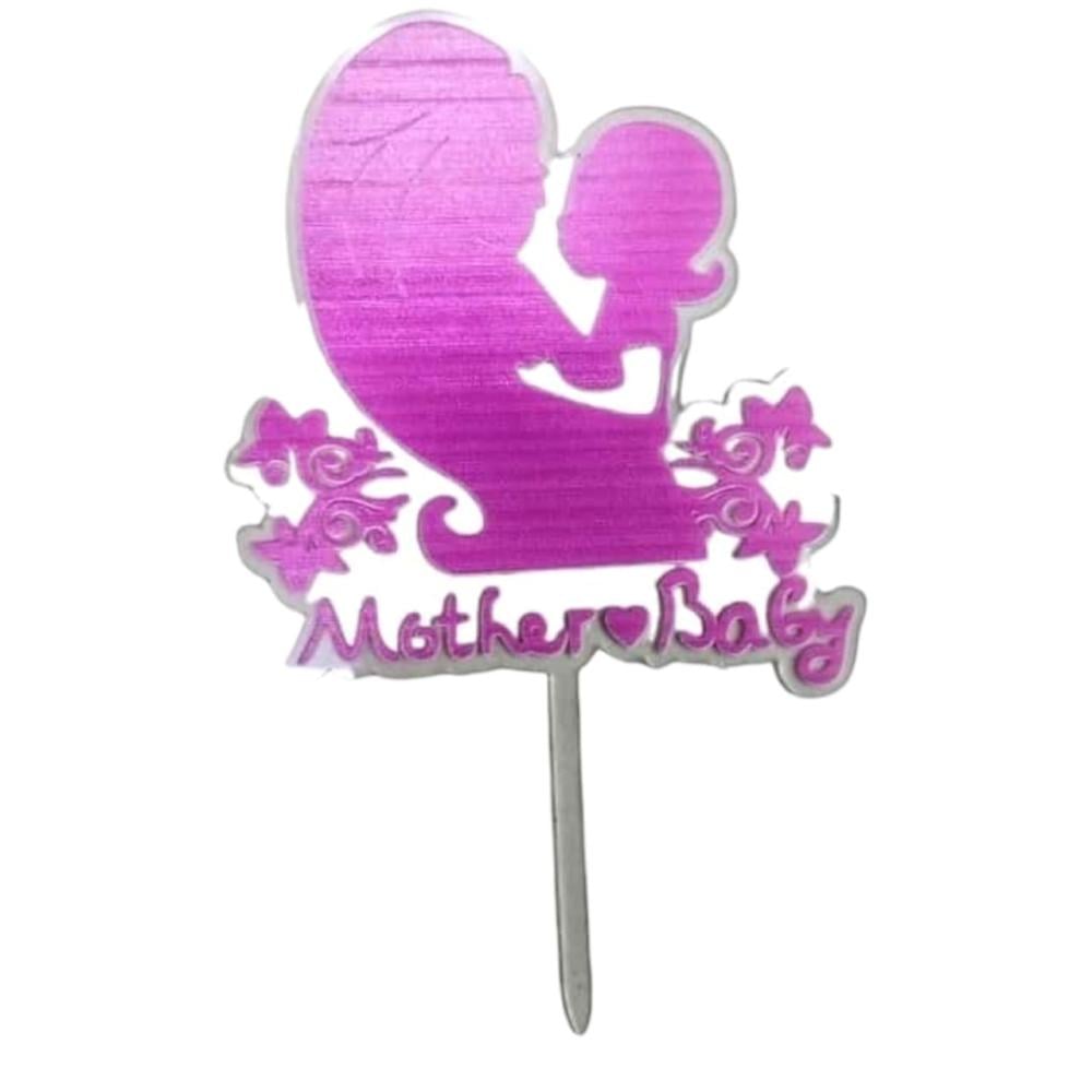 تغريسة للمواليد لقالب الكيك او تزين هدايا المولود بلون وردي ( بنات )