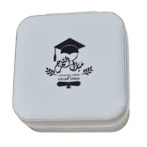 مجموعة 12 منظم اكسسوارات للتخرج مربع الشكل جلد لون...
