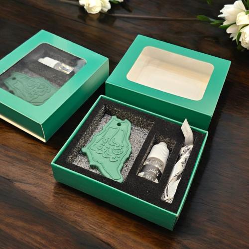 مجموعة 12 علبة تحتوي على تعليقة حجر معطر بشكل خريط...