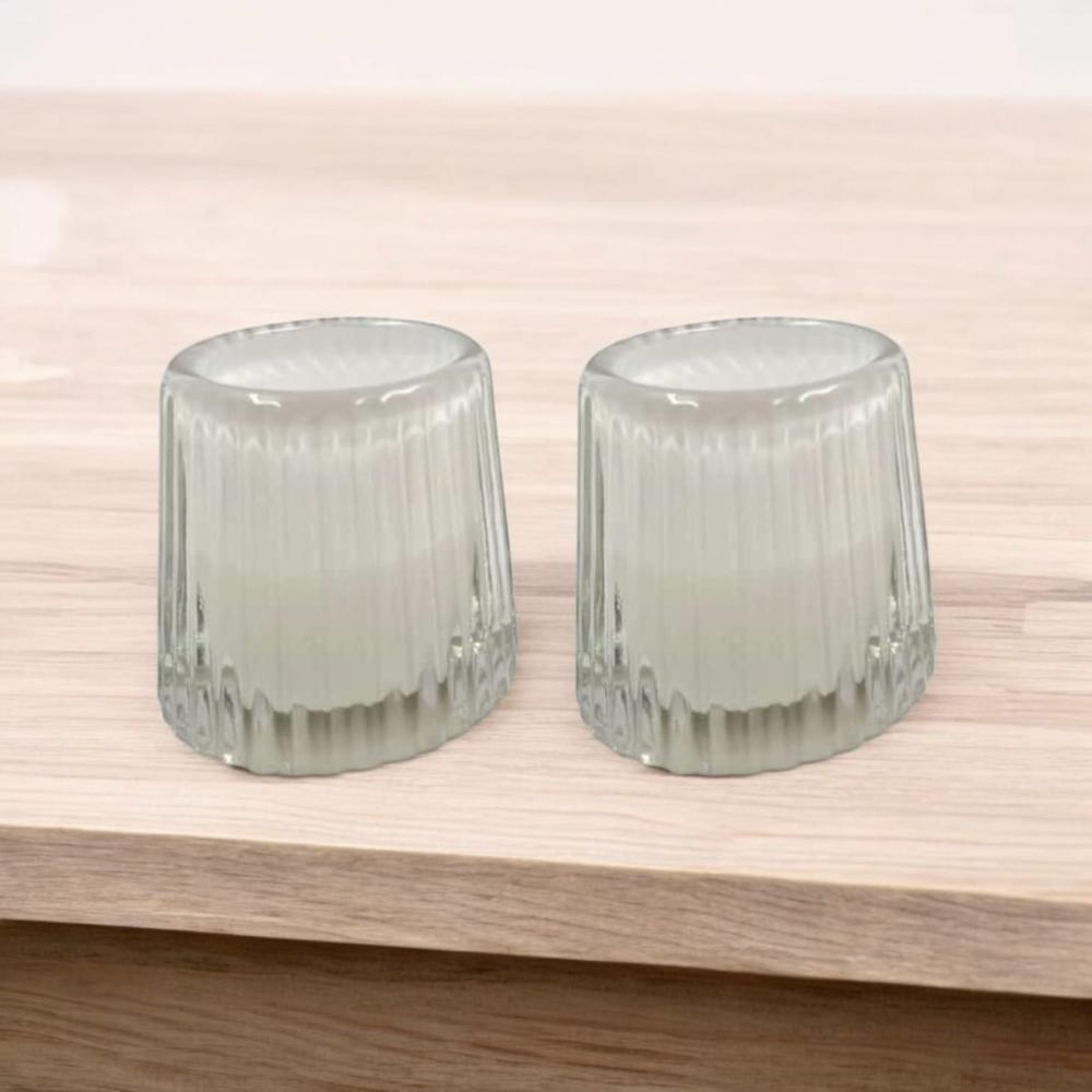 شموع زجاجية معطرة (12 قطعة) مع علب شفافة
