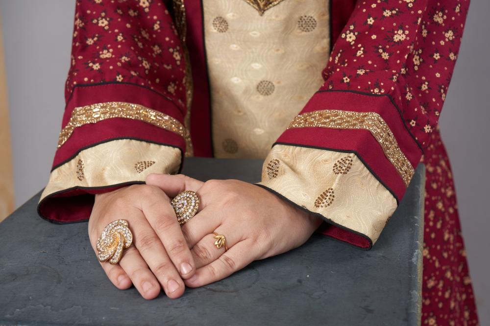 جلابية استقبال لون عودي بوليستر مع قطن موديل WS4-93