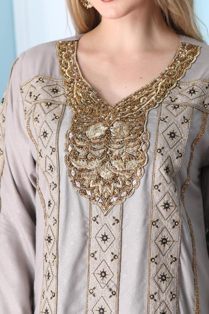 جلابية ستاتي لون موف فاتح