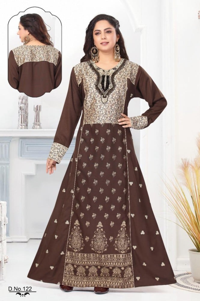 جلابية استقبال راقية لون بني