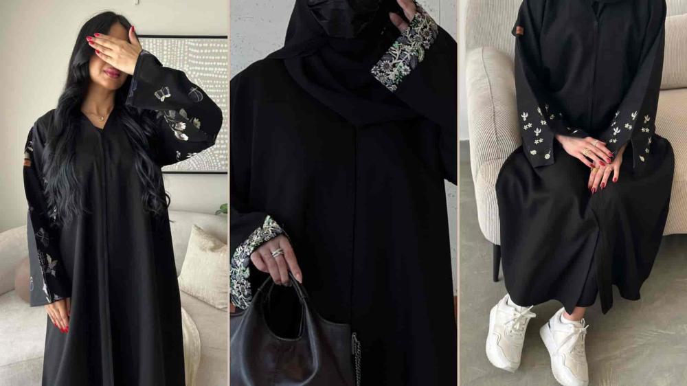 عبايات مطرزة بالورود