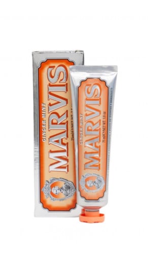 معجون اسنان Marvisمبيض ومعالج بالزنجبيل والنعناع 85مل