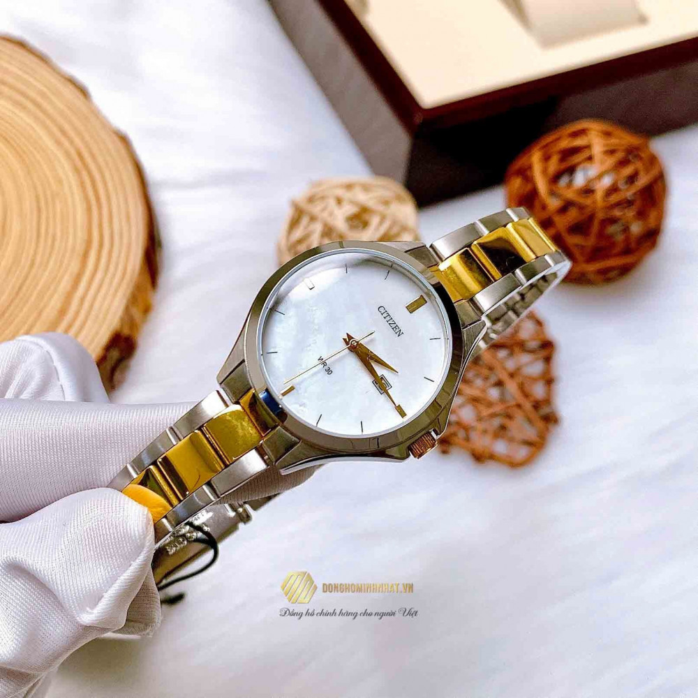 ساعة سيتزن اليابانية انالوج كوارتز ستانلس ستيل للنساء - hz0004-55d