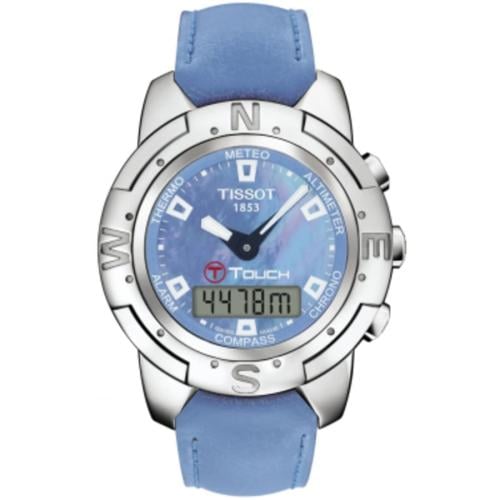 TISSOTT-Touch Titanium Blue Mother-of-pearl Analog...