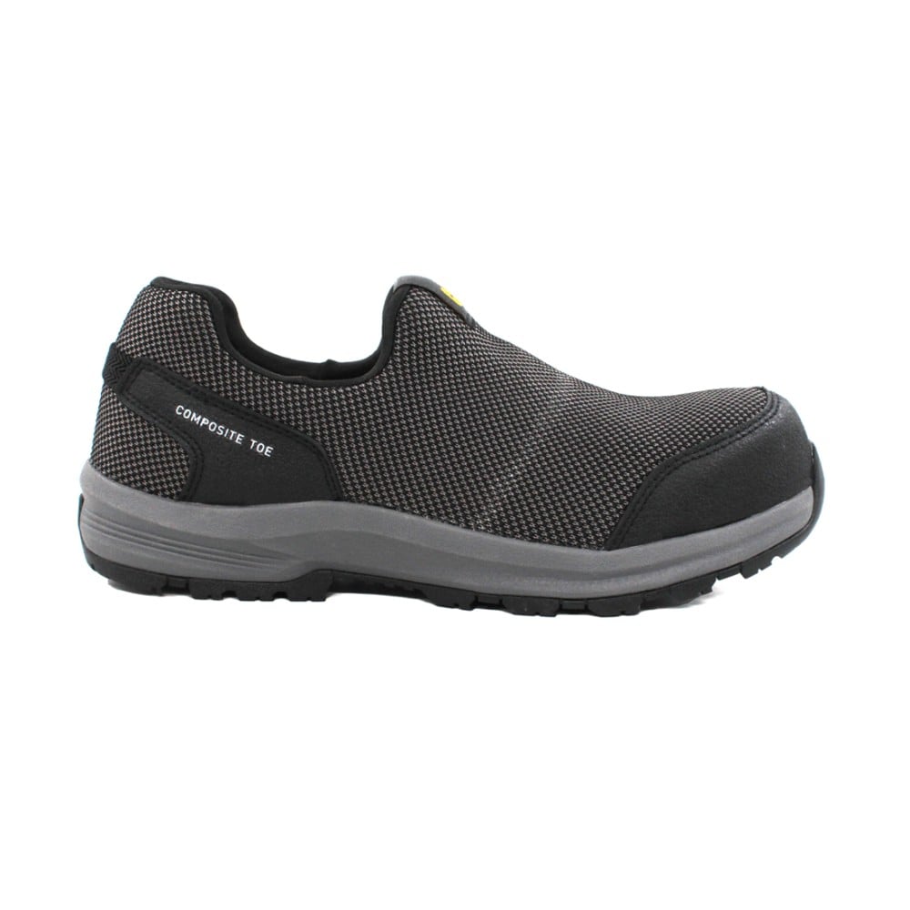 Cat Sprint Mesh Moc Slip On CT Safety Shoes Black For Men Sports Kingdom