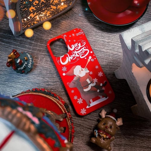 كفر ايفون احمر برسمة سانتا كريسماس