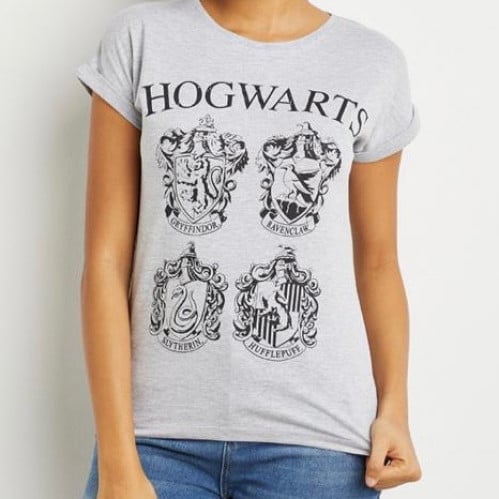 تيشيرت رمادي هوجوورتس
