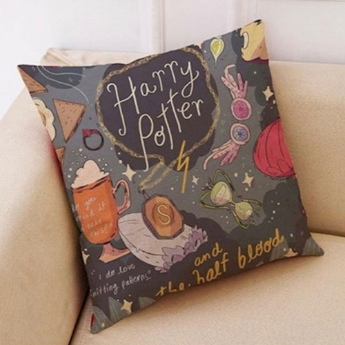 غطاء وسادة من الكتان بتصميم هاري بوتر