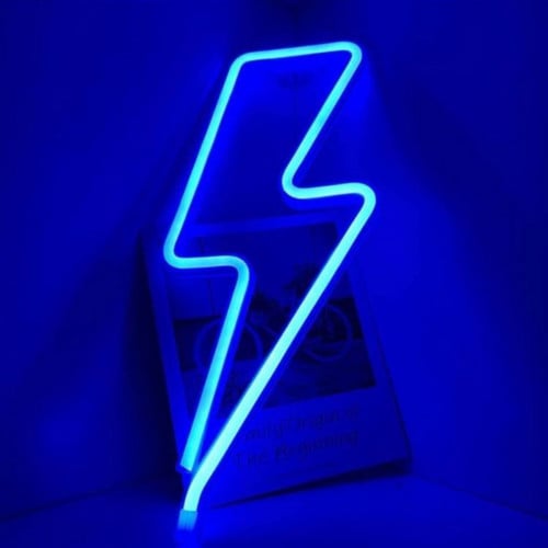 نيون اضاءة حائط LED باللون الازرق