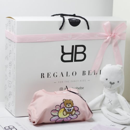 هدية مولودة فستان موسكينو MOSCHINO BABY GIRL GIFT