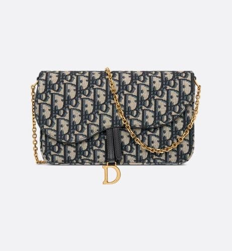حقيبة Oblique Saddle Wallet On Chain من Dior