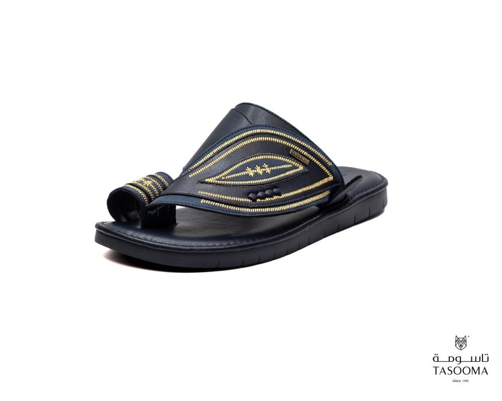 P3 حذاء شرقي مطرز من تاسومة 24001 / D.Blue