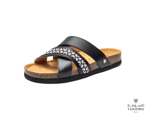 P نعال أسباني من تاسومة BLACK / 22019