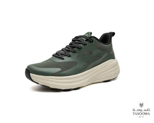 P حذاء رياضي من تاسومة 13009 - GREEN / OFF WHITE