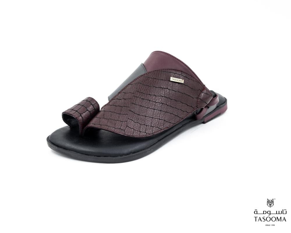 p3 حذاء شرقي من تاسومة-نعل نحيف 05096 / BORDO / 222