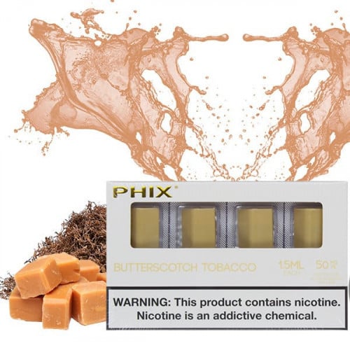 بودات PHIX الشهيرة نكهة توباكو بالتوفي الشهية PHIX BUTTERSCOTCH TOBACCO فيكس
