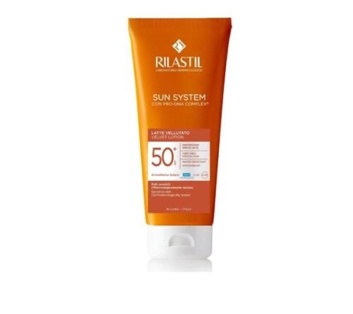 ريلاستيل صن سيستم واقي شمس فلفت لوشن مع عامل حماية +50 200مل | Rilastil Sun System Velvet Lotion Spf 50+ 200 ml