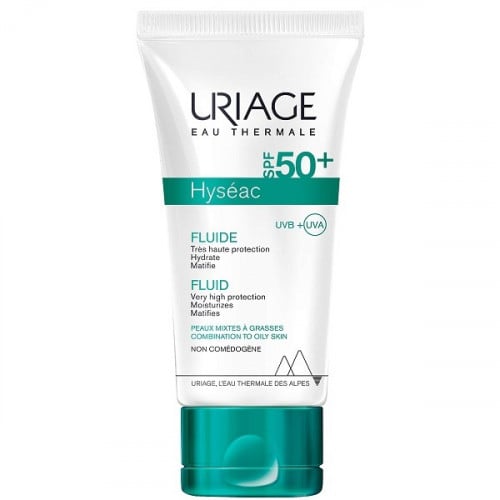 Uriage Hyseac SPF 50+ Fluid 50ml | يورياج ايزياك واقى شمس 50+ للبشرة الدهنية50 مل