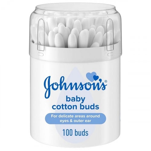 JOHNSON’S Baby Cotton Buds Box of 100 sticks | جونسون بيبي قطن العيدان القطنية للأطفال صندوق 100 عود