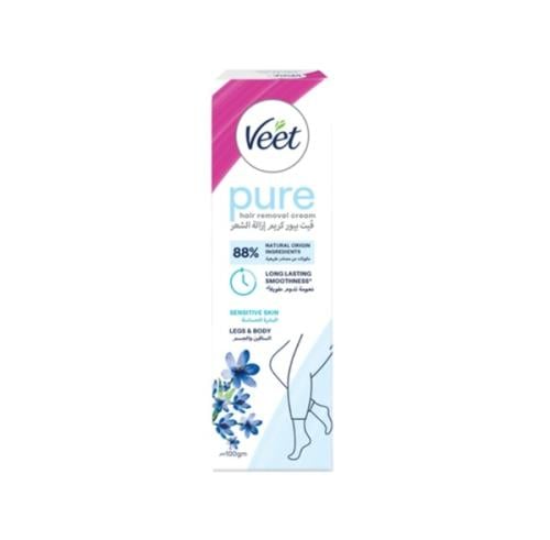Veet Hair Removal Cream For Sensitive Skin 100 ml | ڤيت كريم مزيل شعر للبشرة الحساسة 100 مل