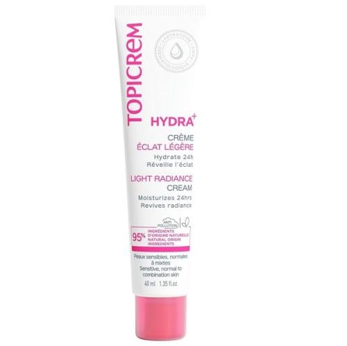 توبيكريم هيدرا بلس كريم ترطيب ونضارة البشرة | Topicrem Hydra+ Light Radiance Cream 40ml