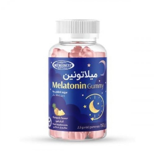 MOTHERNEST MELATONIN 60 GUMMY| مذرنست كاندي ميلاتونين 1 مج 60 قطعة بنكهة الأناناس