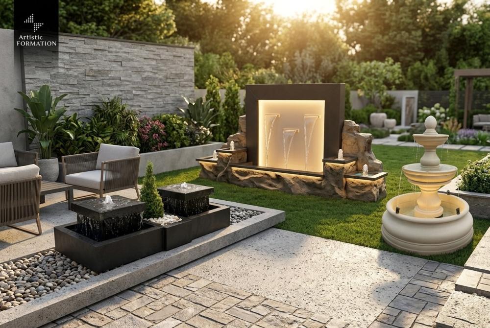 Fiberglass, Marble, or Concrete Waterfall, Which One Suits Your Home?