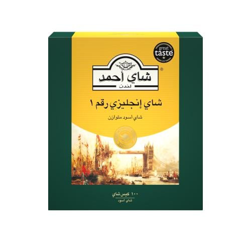 شاي احمد الأنجليزي رقم 1 -100 كيس