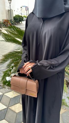 عبايه نص كلوش قماش كريب أنترنت 1081