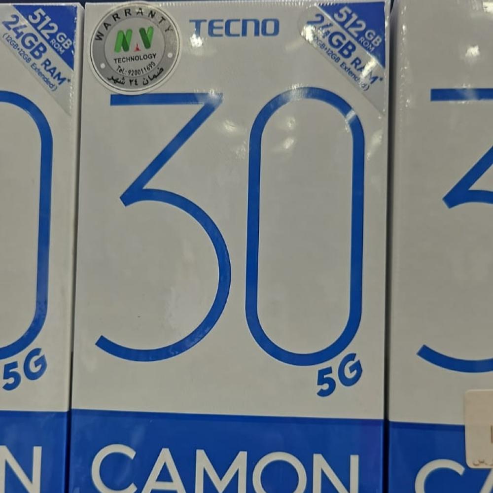 تكنو كامون 30 , ذاكرة 512 و رام 12+12 , 5جي