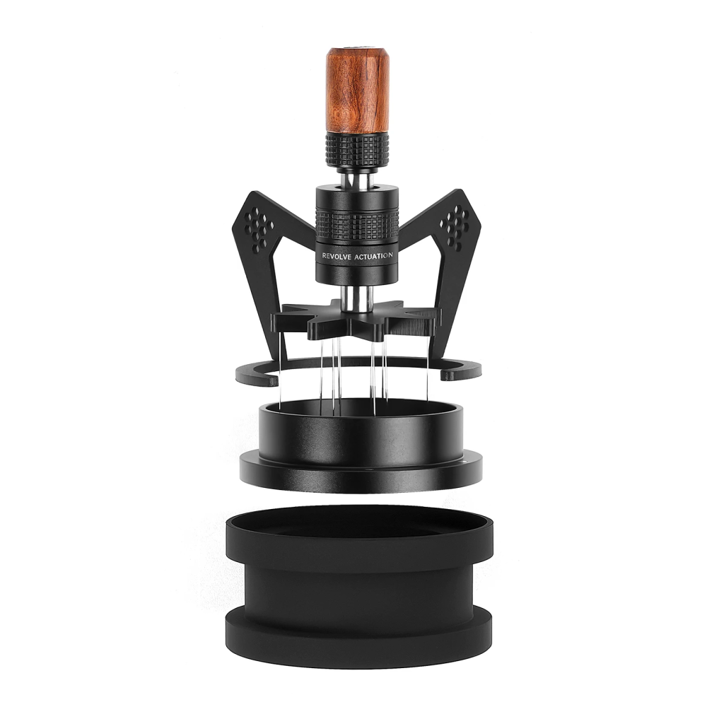 محرّك إسبريسو من IKAPE مع حامل ، أداة توزيع باريستا ، أدوات دوارة WDT ، محرّك إسبريسو مع حامل ، قهوة ، 8 إبر