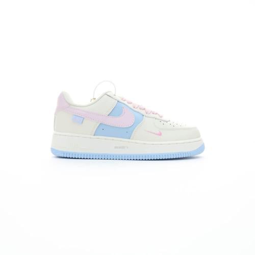 Nike Air Force 1 Low women's sneaker cream pink bl...