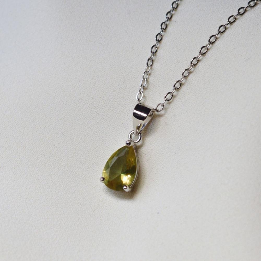 [N031] سلسال حجر الزلتانايت (متغير اللون) - فضة عيار 925