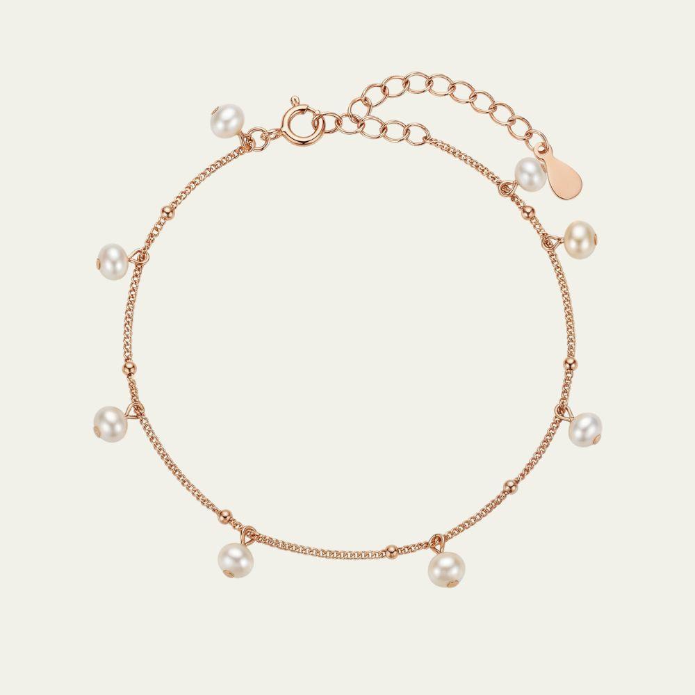 [B011] اسوارة من الفضة مزينة باللؤلؤ