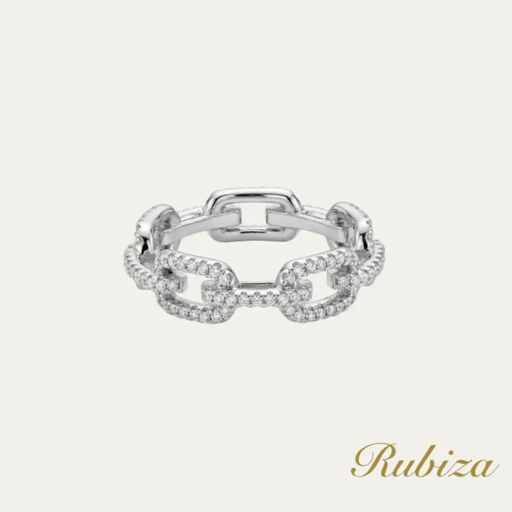 [RJ016] خاتم فضة مزين بالزركون