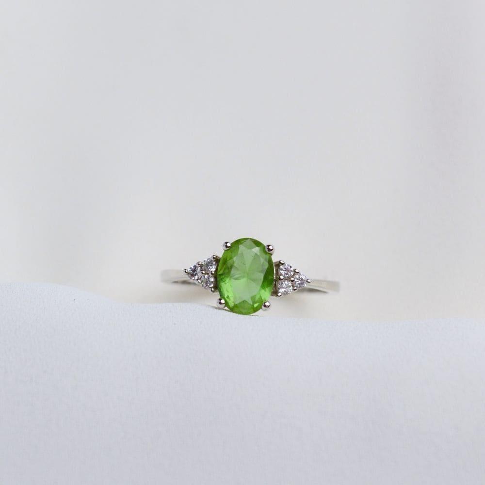 [R030]خاتم حجر الزلتانايت (متغير اللون) - فضة عيار 925