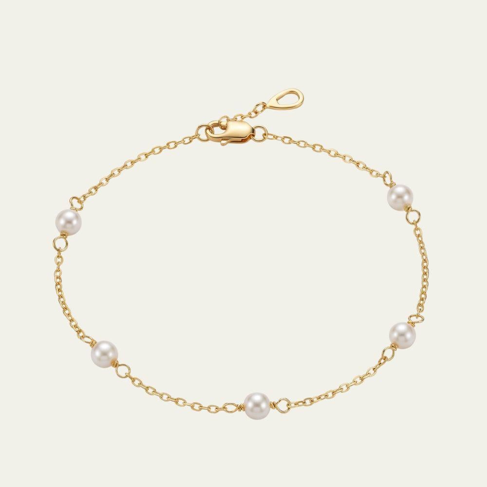 [B016] اسوارة فضة مزينة  بحبات اللولو