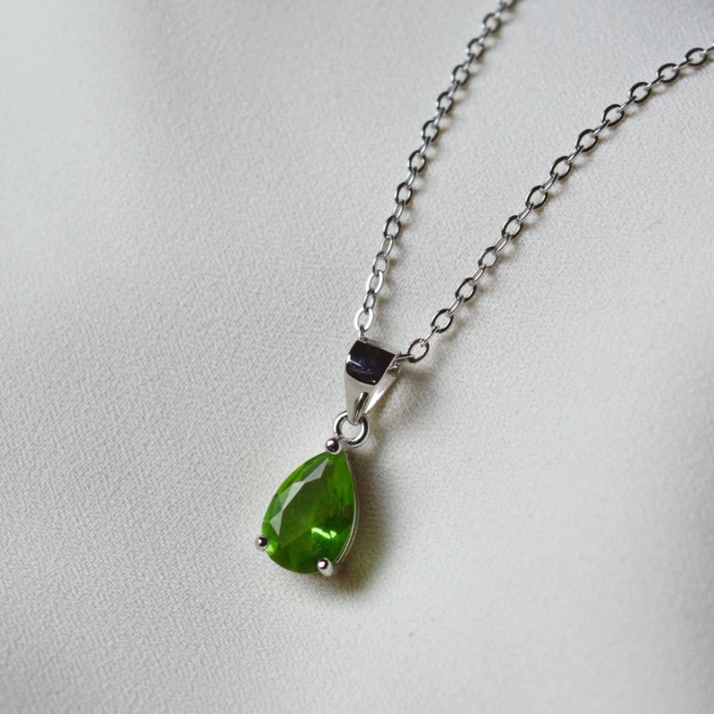 [N031] سلسال حجر الزلتانايت (متغير اللون) - فضة عيار 925