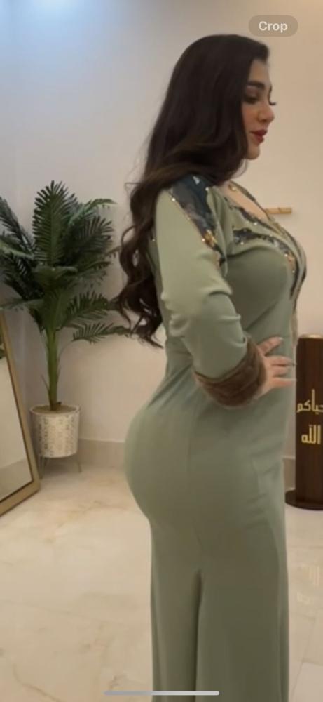 فستان كريب باكمام فرو