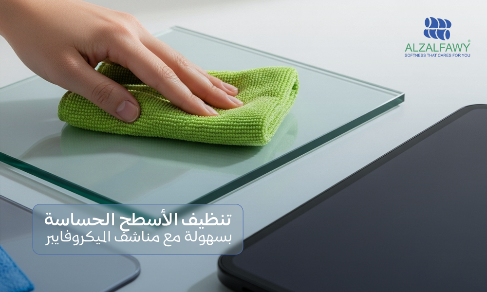تنظيف الأسطح الحساسة بمناشف ميكروفايبر من الزلفاوي