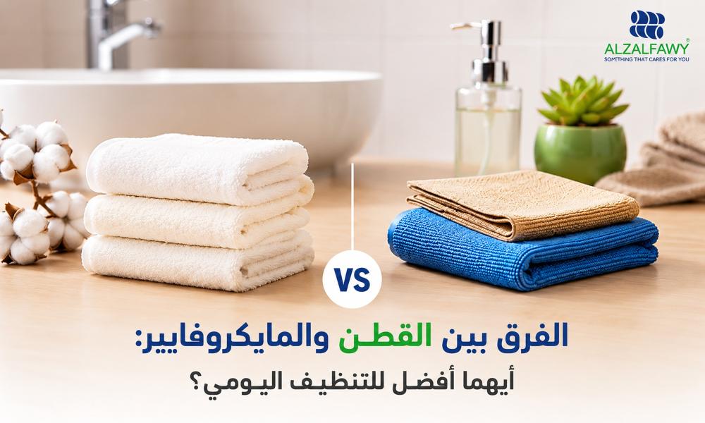 الفرق بين القطن والمايكروفايبر: أيهما أفضل للتنظيف اليومي؟