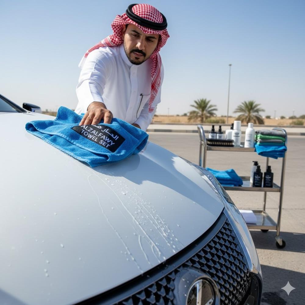 فوائد مناشف مايكروفايبر الزلفاوي لعناية السيارات