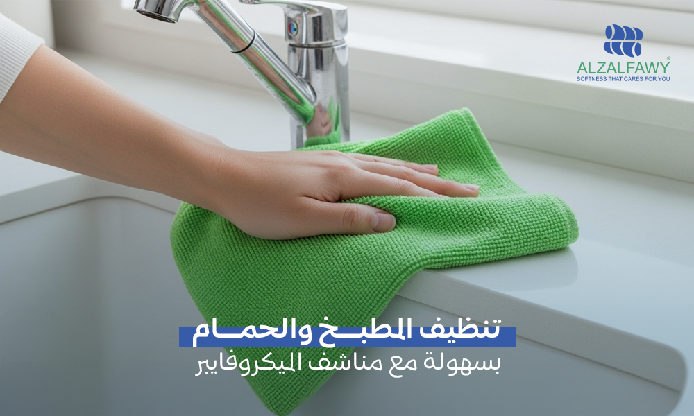 تنظيف المطبخ والحمام بمناشف ميكروفايبر