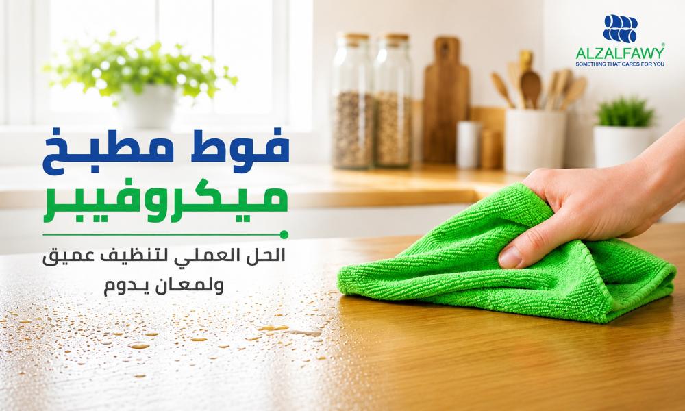 فوط مطبخ ميكروفيبر: الحل العملي لتنظيف عميق ولمعان يدوم