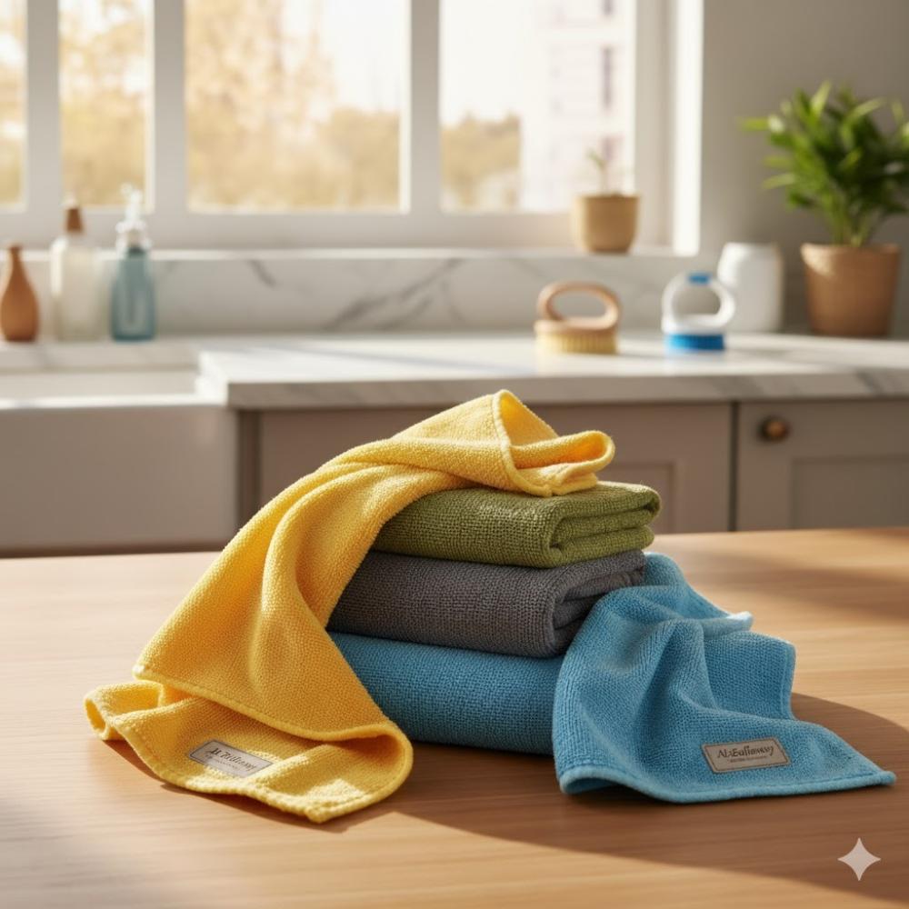 مناشف مايكروفايبر تنظيف منزلي